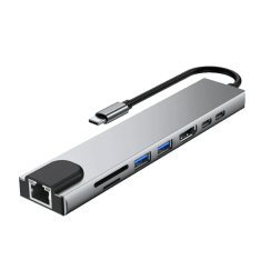 Board-x Hub 8-In-1 Usb-c Male to 4K HDMI, 100W PD,