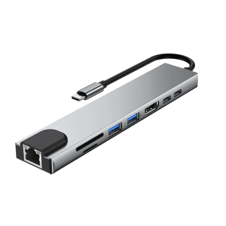 Board-x Hub 8-In-1 Usb-c Male to 4K HDMI, 100W PD,