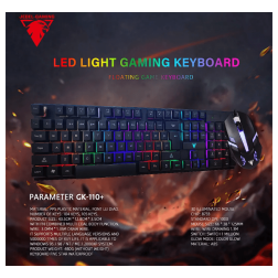 Jedel Keyboard Mouse Combo GK110 EN/AR Wired Gaming Black