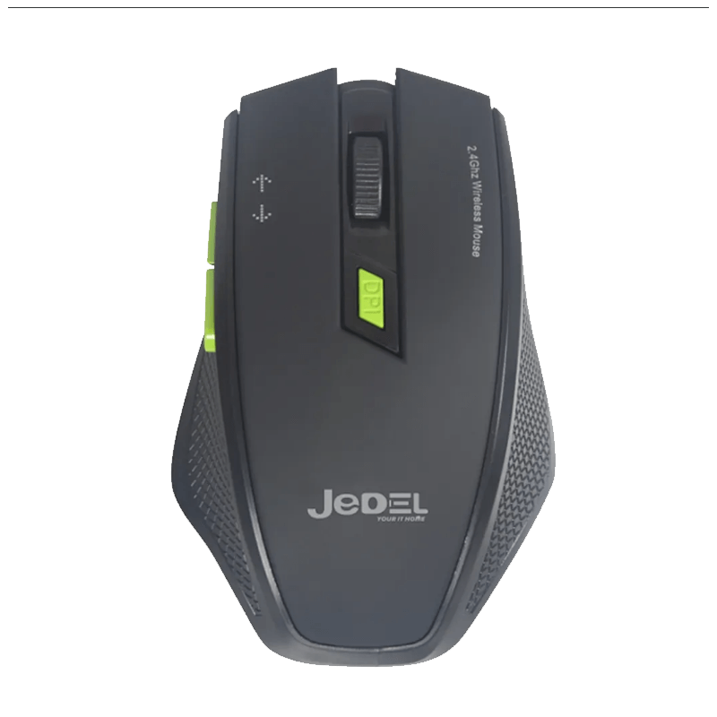 Jedel Mouse W400 2.4GHZ Wireless Gaming 2400 DPI 6 Buttons Black/Green Jedel Mouse W400 2.4GHZ Wireless Gaming 2400 DPI 6 Buttons Black/Green