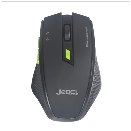 Jedel Mouse W400 2.4GHZ Wireless Gaming 2400 DPI 6 Buttons Black/Green