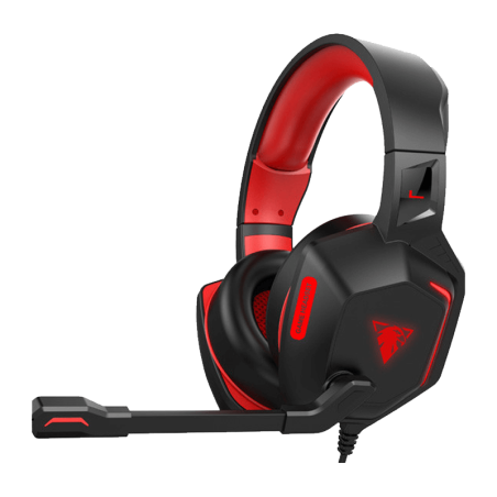 Jedel Headset GH233 3.5, USB WIRED BLACK/RED LIGHT Gaming