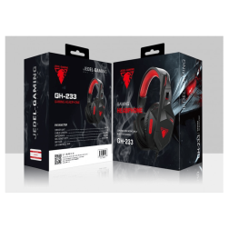 Jedel Headset GH233 3.5, USB WIRED BLACK/RED LIGHT Gaming