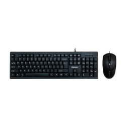 Jertech Keyboard Mouse Combo KM160 EN/AR Wired Black