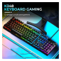 Jertech Keyboard K348 EN/AR Wired Gaming RGB