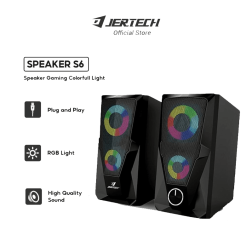 Jertech Speaker S6 USB, 3.5 RGB BLACK