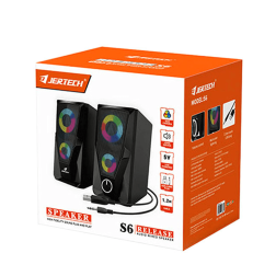 Jertech Speaker S6 USB, 3.5 RGB BLACK