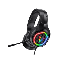 Jertech Headset G503 3.5, USB WIRED RGB BLACK Gaming
