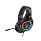 Jertech Headset G503 3.5, USB WIRED RGB BLACK Gaming