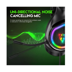 Jertech Headset G503 3.5, USB WIRED RGB BLACK Gaming