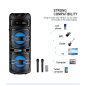 Board-x Speaker Karaoke HTM-2088 2x8.5 Inch, 2 Microphones Board-x Speaker Karaoke HTM-2088 2x8.5 Inch, 2 Microphones