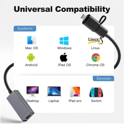 Board-x Ethernet Adapter Usb 3.0, Usb-C To Gigabit RJ45/Lan
