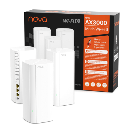 Nova Mx12 Tenda Whole Home Gigabit Mesh Wifi 6 Ax3000Mbps 3 Packs