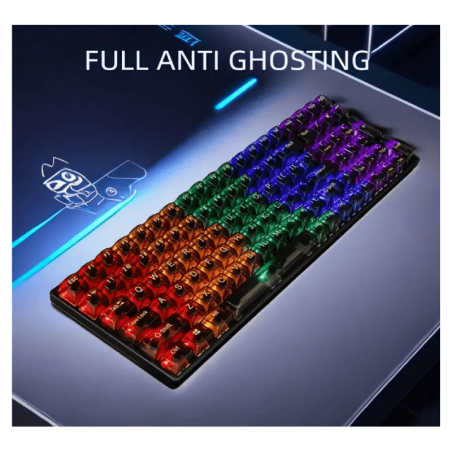 Jedel Keyboard Kl122 EN Wired USB-C Gaming Mechanical RGB