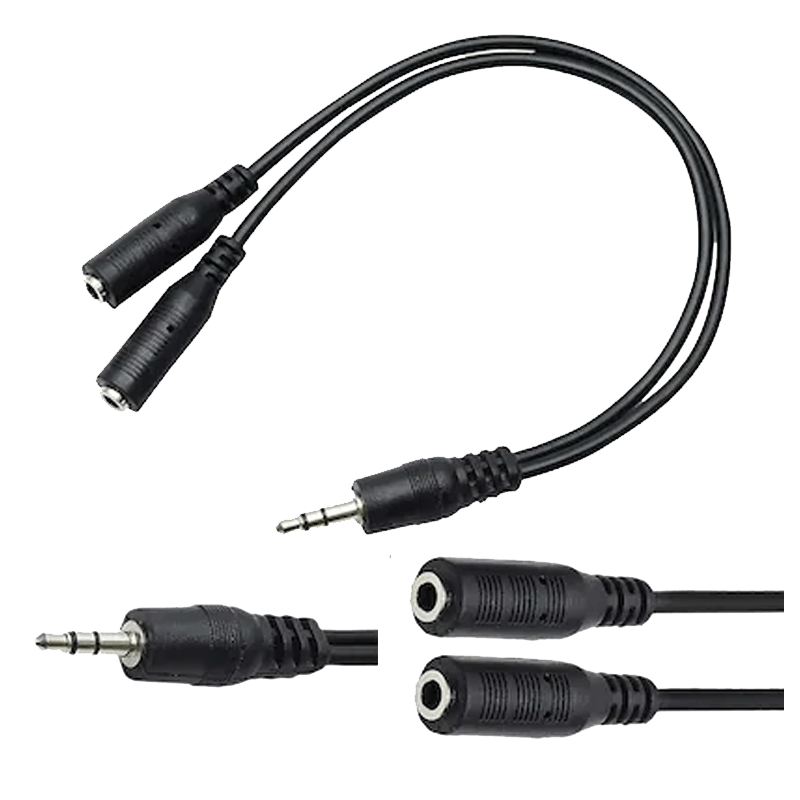Board-x Audio Converter Line 1 Male To 2 Female Cord Two In One splitter Board-x Audio Converter Line 1 Male To 2 Female Cord Two In One splitter