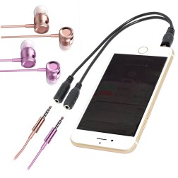 Board-x Audio Converter Line 1 Male To 2 Female Cord Two In One splitter