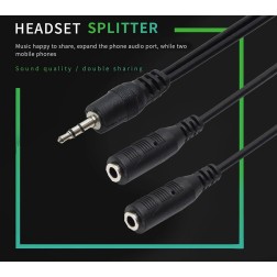 Board-x Audio Converter Line 1 Male To 2 Female Cord Two In One splitter