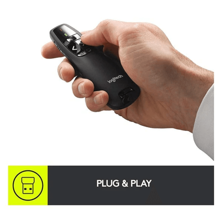 Logitech Pointer Laser Presenter Wireless R400 Black 10 meters