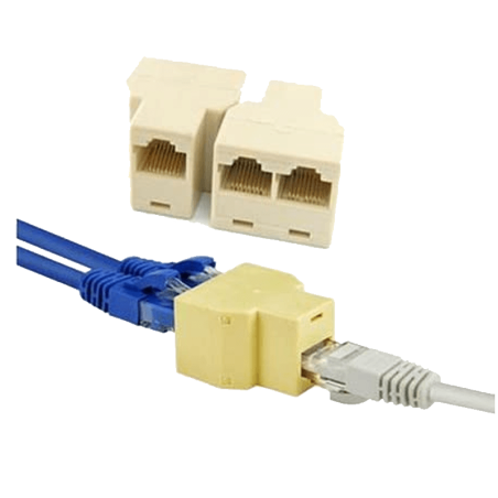 Board-x Rg45 Coupler Connector 1 to 2 dual female Splitter cat6 Lan & CCTV Connection Adapter