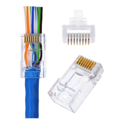 Board-x Cat6 A RJ45 Connectors Pass Through