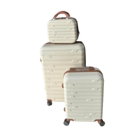 Board-X SUITCASE BAG 3 PIECES SET FOR TRAVEL BEIGE