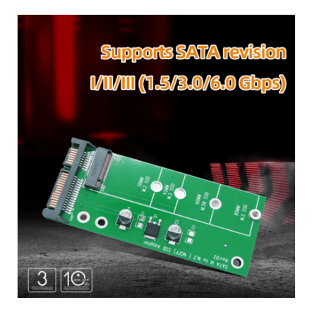 Board-x Expansion Card Hard Disk Reader M2 SSD to SATA Adapter for 2230-2280