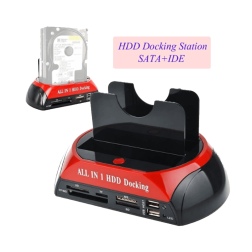 Board-x Hub 2 IDE 1 SATA USB Dual External Hard Disk Drive Docking Station 2.5 Inch 3.5 Inch