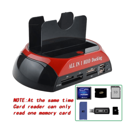 Board-x Hub 2 IDE 1 SATA USB Dual External Hard Disk Drive Docking Station 2.5 Inch 3.5 Inch