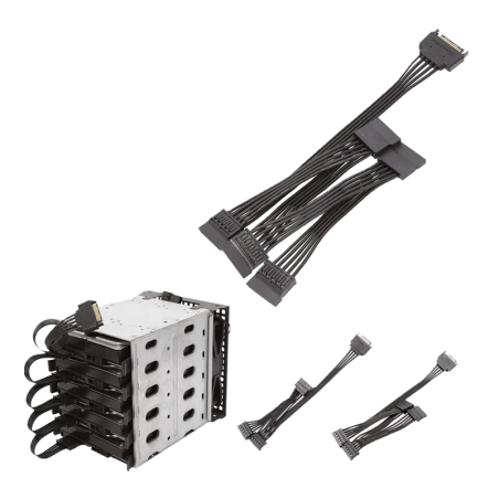 Board-x Cable Sata Power To 5 Sata