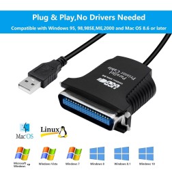 Board-x Cable Usb Male To parallel 1284 Female for printers
