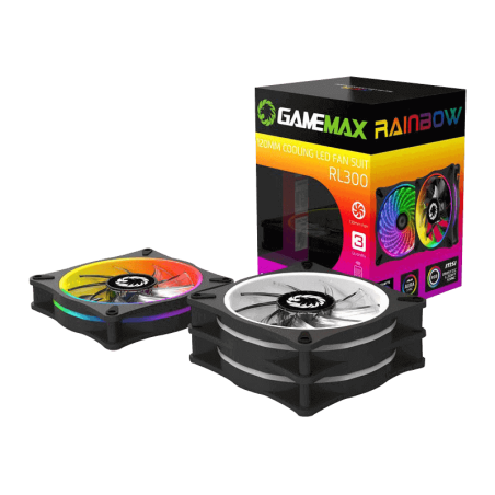 Gamemax Cooling Fan Case 3 In 1 Combo + Remote RL300