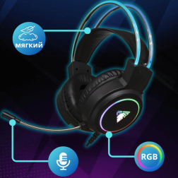 Jedel Headset GH563 2*3.5, USB WIRED RGB BLACK