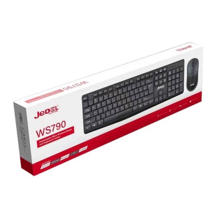 Jedel Keyboard Mouse Combo WS790 EN/AR Wireless Black