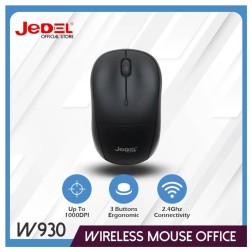 Jedel Mouse W930 2.4GHZ Wireless 1000 DPI 3 Buttons Black