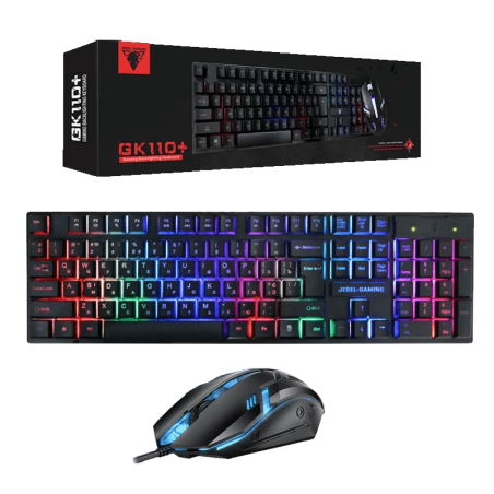 Jedel Keyboard Mouse Combo GK110 EN/AR Wired Gaming Black