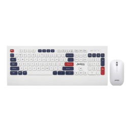 Jedel Keyboard Mouse Combo WS671 EN/AR Wireless White