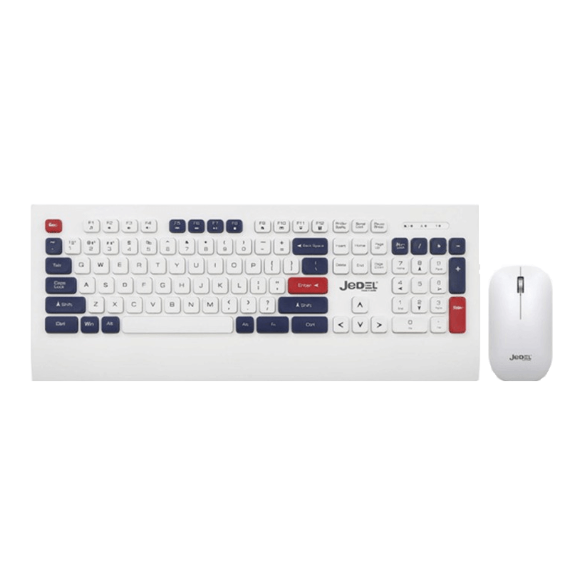 Jedel Keyboard Mouse Combo WS671 EN/AR Wireless White Jedel Keyboard Mouse Combo WS671 EN/AR Wireless White