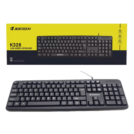 Jertech Keyboard K328 EN/AR Wired Black