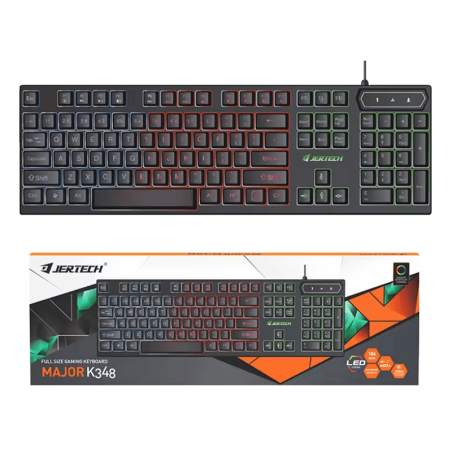 Jertech Keyboard K348 EN/AR Wired Gaming RGB