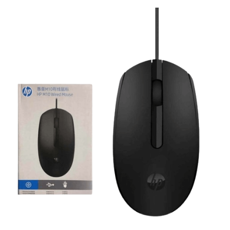 Hp Mouse M10 Wired 1000 DPI 3 Buttons Black