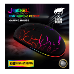 Jedel Mouse M81 Wired 1600 DPI 4 Buttons Rgb Black