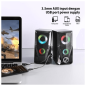 Jertech Speaker S6 USB, 3.5 RGB BLACK