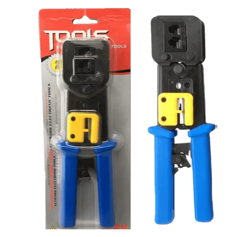 Board-x Crimping Tool for 8P, 6P RJ45 RJ11 CAT5E CAT6 Strip, cut, crimp