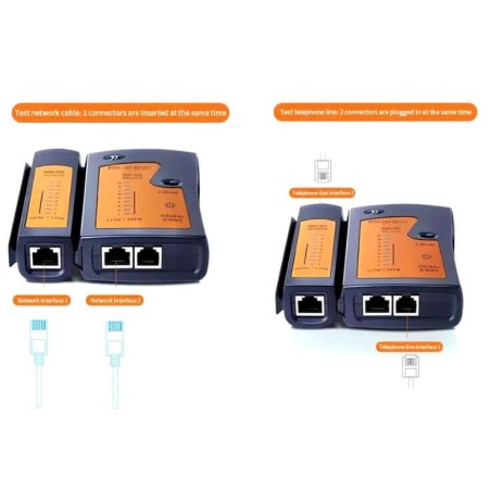 Board-X Network Cable Tester RJ45 RJ11 RJ12 Cat5 UTP LAN Cable Handheld