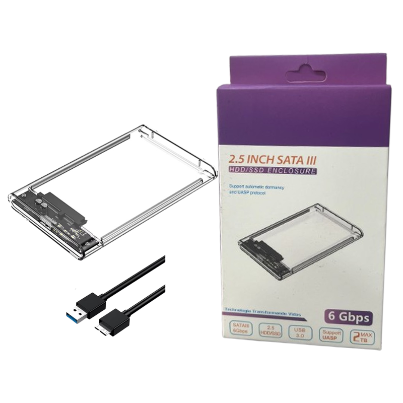 Board-x Hdd Enclosure Sata 2.5 inch USB 3.0 Transparent
