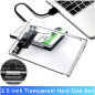 Board-x Hdd Enclosure Sata 2.5 inch USB 3.0 Transparent