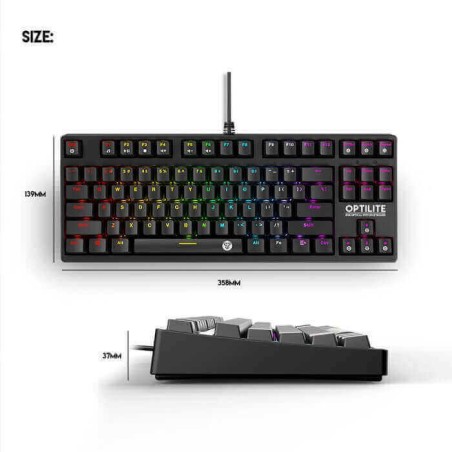 Fantech Keyboard Usb Gaming Mk872 Rgb Optilite Tkl