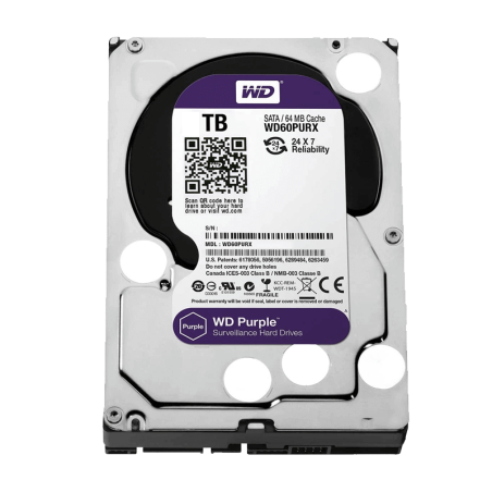 Wd 3.5 Inch 4Tb Internal Surveillance 64Mb 6Gb/S Purple WD40PURX-64AKYY0