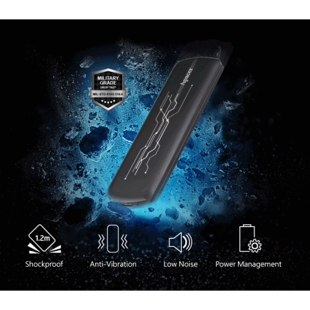 Apacer Ssd Portable 1Tb AS722 USB 3.2 Gen2 Nvme type C AP1TBAS722B-1