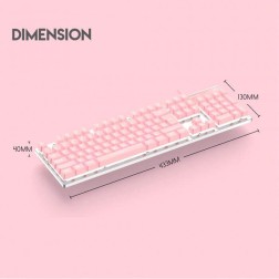 Fantech Keyboard K613L Fighter Ii Rgb Feel Mechanical Gaming Kb (Pink Sakura Edition)